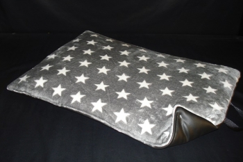 Reiseliege Wellnessfleece 100x70 cm Sterne grau